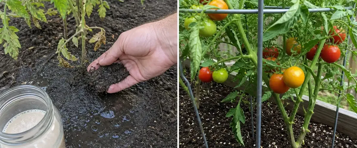 Tomatoes before a yeast feeding shortcut and after balanced measured nutrition