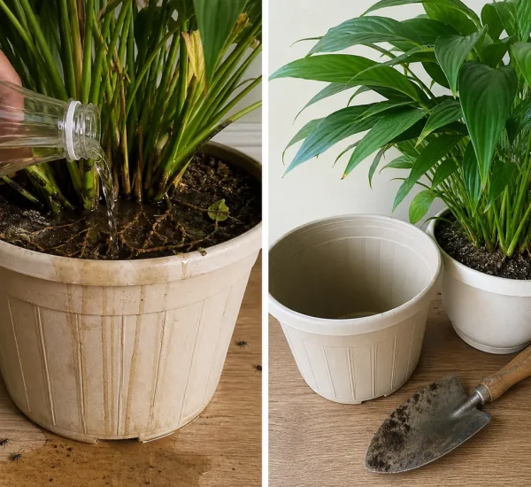 Vinegar near living roots before safer use cleaning empty garden pots and tools