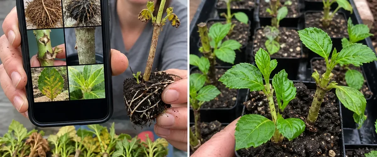 Wilted vegetable transplants before firm new growth after forty-eight hours
